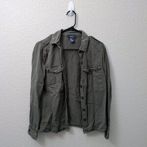 Forever 21 olive button up jacket - Size Small